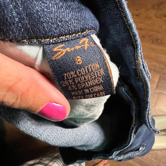 Seven7 Classic Straight Leg Jeans Medium Wash Cotton Blend Size 8 Women's - Picture 9 of 11